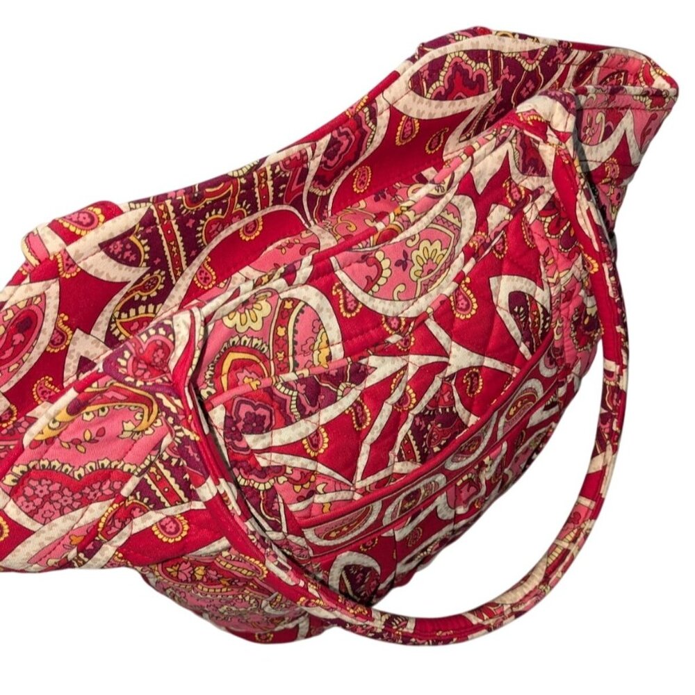 Vera Bradley Rosie Posies Sweetheart Shoulder Bag Red Pink - Picture 16 of 16